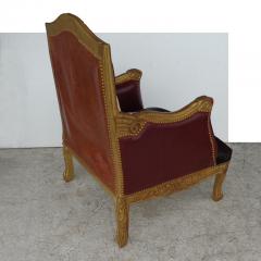 Louis XV Style Lounge Chair in Cowhide - 2495883