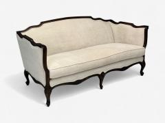 Louis XV Style Mahogany Beige Fabric Sofa France 20th C  - 4283310