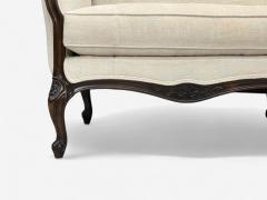 Louis XV Style Mahogany Beige Fabric Sofa France 20th C  - 4283312