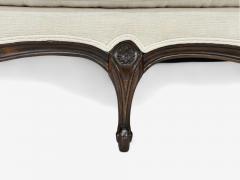 Louis XV Style Mahogany Beige Fabric Sofa France 20th C  - 4283313