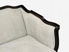 Louis XV Style Mahogany Beige Fabric Sofa France 20th C  - 4283314