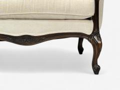 Louis XV Style Mahogany Beige Fabric Sofa France 20th C  - 4283315