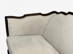 Louis XV Style Mahogany Beige Fabric Sofa France 20th C  - 4283316