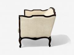 Louis XV Style Mahogany Beige Fabric Sofa France 20th C  - 4283317