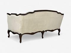 Louis XV Style Mahogany Beige Fabric Sofa France 20th C  - 4283319