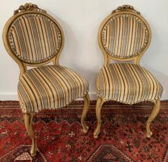 Louis XV Style Oval Back Side Chair a Pair - 2865846