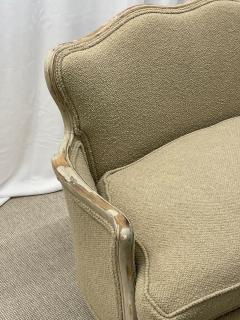Louis XV Style Paint Decorated Sofa Beige Boucl Upholstered Gilt - 2921033