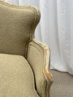 Louis XV Style Paint Decorated Sofa Beige Boucl Upholstered Gilt - 2921039