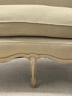 Louis XV Style Paint Decorated Sofa Beige Boucl Upholstered Gilt - 2921040