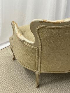 Louis XV Style Paint Decorated Sofa Beige Boucl Upholstered Gilt - 2921041