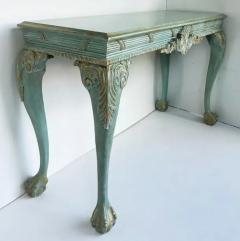 Louis XV Style Painted Gilt Console Table with Ball and Claw Feet - 4020184