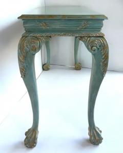 Louis XV Style Painted Gilt Console Table with Ball and Claw Feet - 4020198