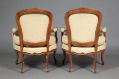 Louis XV Style Pair 19th Century French Berg res Armchairs - 3534671