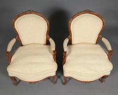Louis XV Style Pair 19th Century French Berg res Armchairs - 3534672