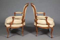 Louis XV Style Pair 19th Century French Berg res Armchairs - 3534673