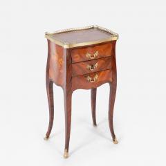 Louis XV Style Petite Commode with Marquetry and Bronze Gallery Feet - 4259513