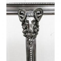 Louis XV Style Silvered Bronze Black Marble Gueridon Side Table - 4342701