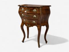 Louis XV Style Small Bombay Chest Walnut Porcelain Bronze Austria 19th c  - 4736191
