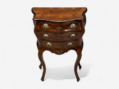 Louis XV Style Small Bombay Chest Walnut Porcelain Bronze Austria 19th c  - 4736194