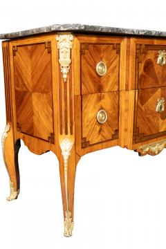 Louis XV Transitional Tulipwood And Kingwood Commode By Boudin - 4243477