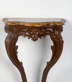 Louis XV Walnut Petit Console with Br che dAlep Marble circa 1750 - 2827311
