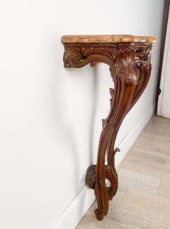 Louis XV Walnut Petit Console with Br che dAlep Marble circa 1750 - 2827313