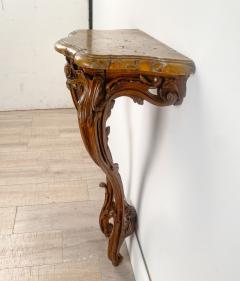 Louis XV Walnut Petit Console with Br che dAlep Marble circa 1750 - 2827316