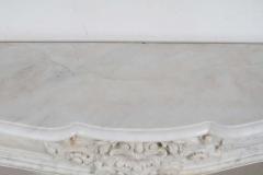 Louis XV White Marble Mantle - 307091