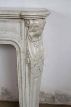 Louis XV XVI Transitional Style Marble Mantle - 513403