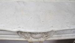 Louis XV XVI Transitional Style Marble Mantle - 513409