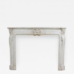 Louis XV XVI Transitional Style Marble Mantle - 513695