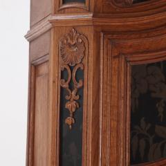 Louis XV style oak vitrine cabinet in two parts from Belgium C 1900  - 3934827