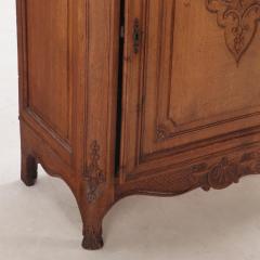 Louis XV style oak vitrine cabinet in two parts from Belgium C 1900  - 3934830