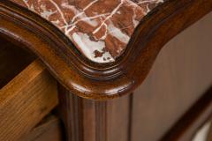 Louis XV style walnut bedside commode - 4668676