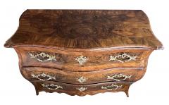 Louis XV three drawer black walnut bombe form chest - 2807342