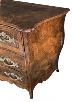 Louis XV three drawer black walnut bombe form chest - 2807344