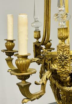 Louis XVI 19th Century Dore Bronze Chandelier Six Light Estate Item - 2511989