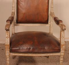 Louis XVI Armchair In Polychrome Wood 18 Century - 2473223