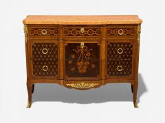 Louis XVI Commode Bronze Parquetry Faux Marble France 20th c  - 4498529