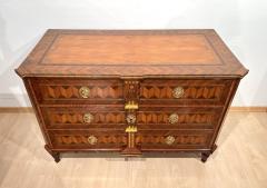 Louis XVI Commode Walnut Veneer Inlays Gold Plate Austria Vienna circa 1790 - 3258178