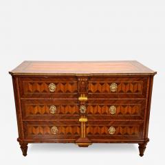 Louis XVI Commode Walnut Veneer Inlays Gold Plate Austria Vienna circa 1790 - 3258357