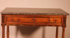 Louis XVI Console In Cherry Wood 18th Century Stamped Lm Pluvinet - 2163100