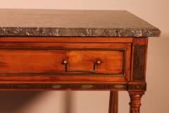 Louis XVI Console In Cherry Wood 18th Century Stamped Lm Pluvinet - 2163105