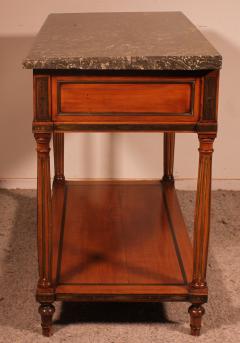 Louis XVI Console In Cherry Wood 18th Century Stamped Lm Pluvinet - 2163107