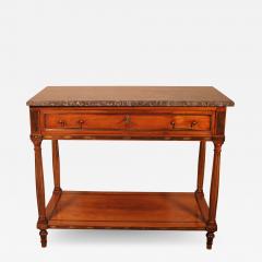 Louis XVI Console In Cherry Wood 18th Century Stamped Lm Pluvinet - 2163662