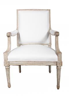 Louis XVI Creme Painted Armchair - 4507027