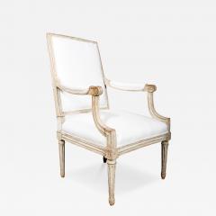 Louis XVI Creme Painted Armchair - 4508532