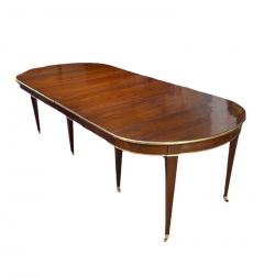 Louis XVI Mahogany Extension Dining Table with 4 Leaves Clips - 2483260