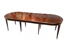 Louis XVI Mahogany Extension Dining Table with 4 Leaves Clips - 2483279