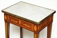 Louis XVI Marble Top Inlaid Side Table - 2146160